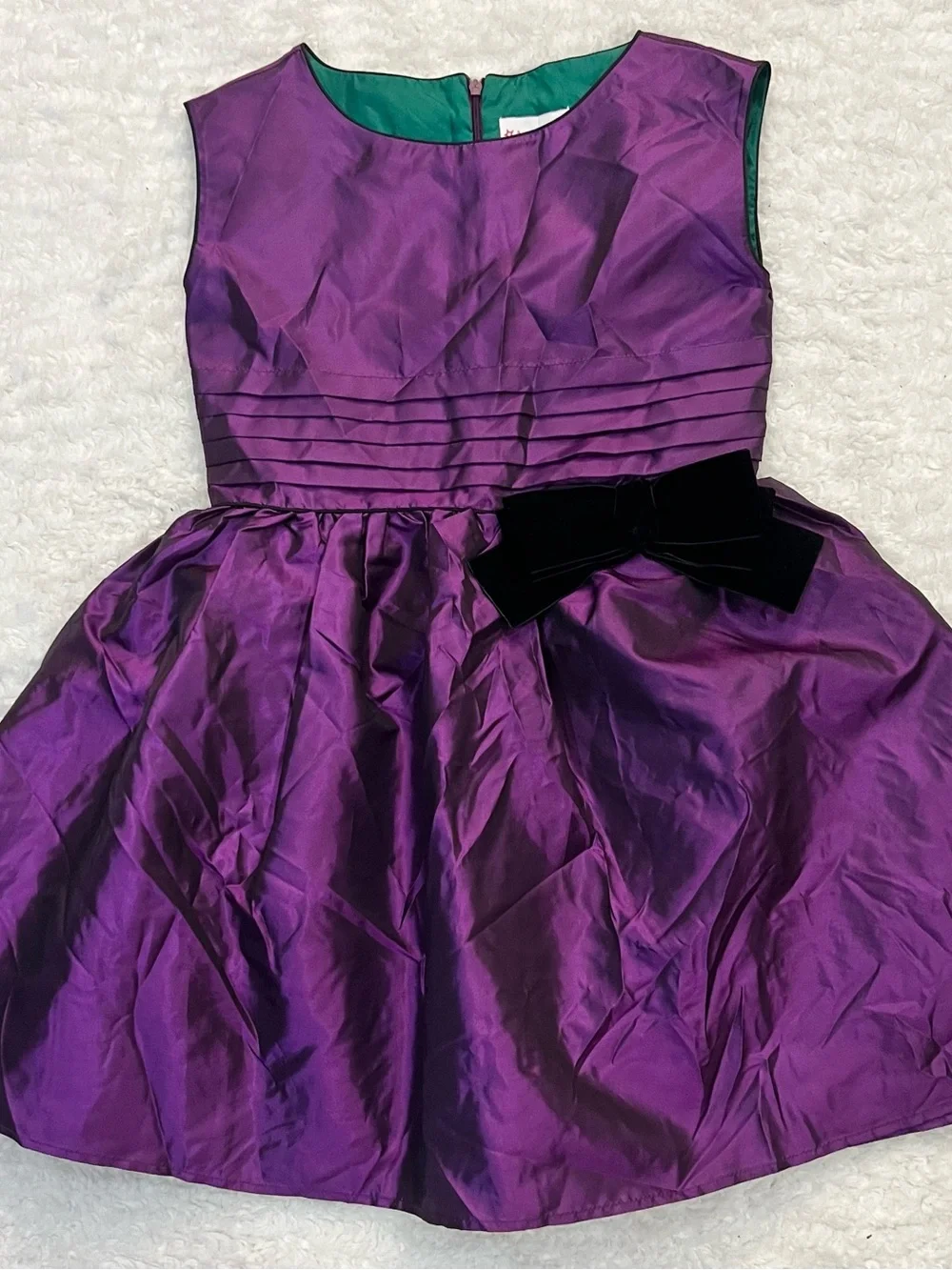 American Girl  Taffeta Party Dress with Black Bow